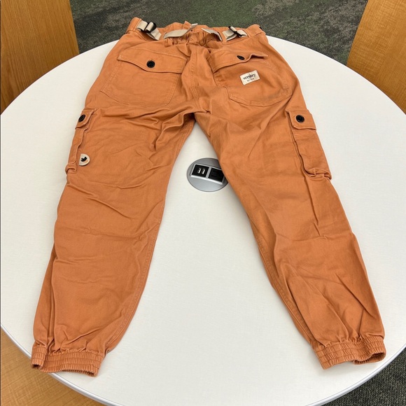 Used Wondery Outdoors isabel jogger pants in coral orange with adjustable waist - Picture 8 of 11